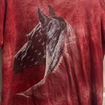 Gildan Western Red Horse Graphic T-Shirt Size L Photo 1