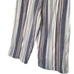 Lounge Beach Lunch Pants Womens XXL Striped Linen Capri Pull On Pockets Blue Photo 10