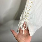 J.Crew white side lace up tee women’s size small new with tags casual cotton Photo 1