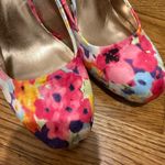 Madden Girl Pink and Blue Peep-Toe Heels size 9 Photo 3