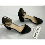 CL by Laundry Womans Sandals 10 M Black Ankle Strap Open Toe Block Heel Photo 1