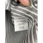 Veronica Beard  Gray White Stripe Grant Cold-Shoulder Ruffle Cotton Blouse Size 4 Photo 3