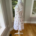 Vintage 90s Paris Sport Club White Floral Lace Back Fit and Flare Dress Large Photo 2