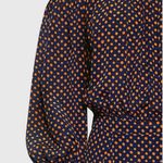 NEW SALONI Grace Ruffled Midi Dress in Saffron Polka Photo 4