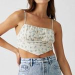 PacSun  Kendall & Kylie Size M Handkerchief Crop Top Tie Back Yellow Ditsy Floral Photo 0