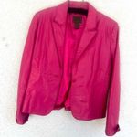 John Paul Richard EUC  Genuine Leather Jacket Pink one button closure size 8 Photo 0