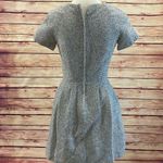 Club Monaco  Knit Black & Beige V Neck Lined Fit & Flare Dress, Size 4 Photo 5