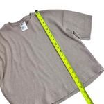 H&M  Tan Thermal Cropped Short Sleeve Tee Photo 4