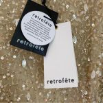 RETROFÊTE‎ Nikki Sequin Long Sleeve Minidress in Sea Shell Size Small NWT Tan Photo 8