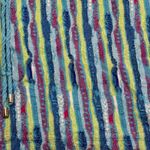 COOGI Strapless Maxi Dress Striped Blue Green Pink Halter Size L Swim Cover Photo 1