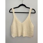 Wishlist  Women's Cream‎ Knit Cropped Tank Top, Wool Blend, Summer Sleeveless Photo 4