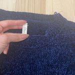 Elan  chenille Sweater Sz M Navy blue bell sleeves Photo 3