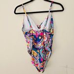 Trina Turk  Moroccan Paisley Knot Front High Leg One Piece Swimsuit Size 10 Photo 4
