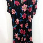 Market & Spruce black floral romper with pockets size medium Photo 2