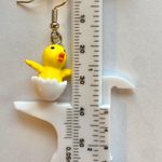 Yellow Chick Hatching Baby Chicken Earrings Photo 4