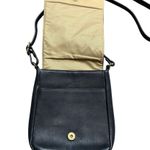 Vintage La Donne Leather Collection Flap Slim Black Shoulder Bag Purse Crossbody Photo 1