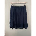 J.Crew  Navy Blue Rayon Silk Blend Midi Skirt Size 12 Photo 4