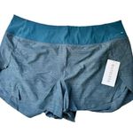 Athleta  Run With It Textured 3.5" Shorts Teal Blue Size XXL / 2X / Plus NWT Photo 0