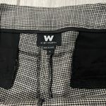 W By Worth Black White Herringbone Pattern Flat Front Cuffed Hem Slacks, Sz 4 Photo 13