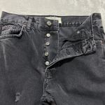 Free People NEW!!  FP Lasso 25 Straight High Waist Jeans Black Cowgirl Distressed Photo 5