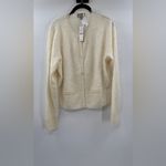 J.Crew  Brushed cashmere cropped cardigan Warm Ivory Photo 4