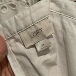 Loft  White eyelet skirt 12 lined cotton straight Photo 7