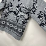 Diane Von Furstenberg Vintage  Sweater Ski Double Mock Neck Knit‎ Floral Photo 5