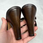 Giuseppe Zanotti NEW Vicini Vintage Y2K Leather Jeweled Mule Sandal Heel Bronze Photo 7