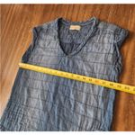 Cloth & Stone Frayed Tunin denim style cotton casual mini shirt shift dress S Photo 4