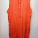 POL Melon Orange Sleeveless Loose Fit Cotton T-Shirt Dress Size Large Photo 15