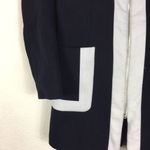 ZARA Navy White Two Tone Zipper Nautical Jacket Small Photo 11