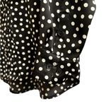 Equipment   Womens Satin Button Up Shirt Long Sleeve Polka-Dots Size Small Photo 4