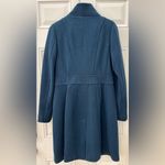 Guess NWOT  Asymmetrical Button Front Wool Peacoat Women's M Teal Wing Collar Photo 4