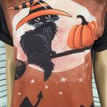 Black Cat Halloween Shirt, Medium Photo 3