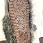 NEW Chunky Fuzzy Teddy Gray Black Faux Fur Boots EU 40 US 9 Photo 4