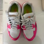 Adidas  Women's Original Falcon Sneaker, Shock Pink/Solar Yellow/White size 6 Photo 5