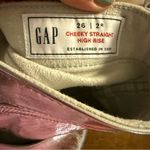 Gap New  High Rise Vegan Leather Cheeky Straight Pants Silver Metallic Women 2 26 Photo 8