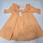 Tularosa  Crawford Dress in Cantaloupe Orange XXS Photo 2