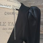 NWT Astr The Label Black Cowl Neck Long Sleeve Mini Dress With Pearl Chain S Photo 4