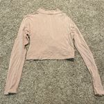 Topshop Blush Pink Long Sleeve Crop Top Photo 1
