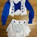 Women’s 2Pc Dallas Cowboys Cheerleader Halloween Costume size medium Blue Photo 0
