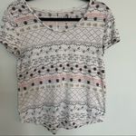 Loft  •Floral Short Sleeve V-
Neck Top, Size Small Photo 0