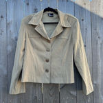 FIRST‎ OPTION vintage jacket blazer size medium button work career casual fall Tan Photo 0