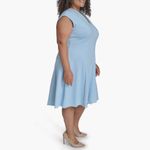 Calvin Klein NWT Cap Sleeve Scuba Knit Fit & Flare Dress 18W, LIGHT BAYOU Photo 7