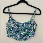 Midnight sky  M Crop Top Boning Adjustable Straps Bandana Blue Elastic Back Photo 0
