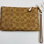 Coach Tan And White / Chalk Wristlet Photo 4