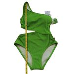 Michael Kors One Piece Swimsuit One Shoulder Cut Out Ribbed Green Size 8 NEW NWT Photo 9