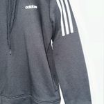 Adidas Climalite Essentials Drawstring 3 Stripes Pullover Hoodie Black Size S Photo 3