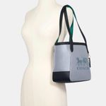 Coach New with Tag  Tote 27 In Colorblock With Horse And Carriage Shoulder Purse Photo 1