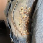 Swayze Distressed Embroidered Jean Jacket NWT Photo 2
